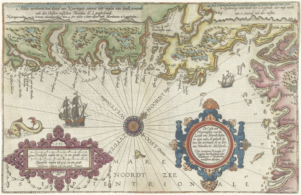 Map of the Coast of Norway and Sweden Between Merdøy and Uddevalla by Joannes van Doetecum