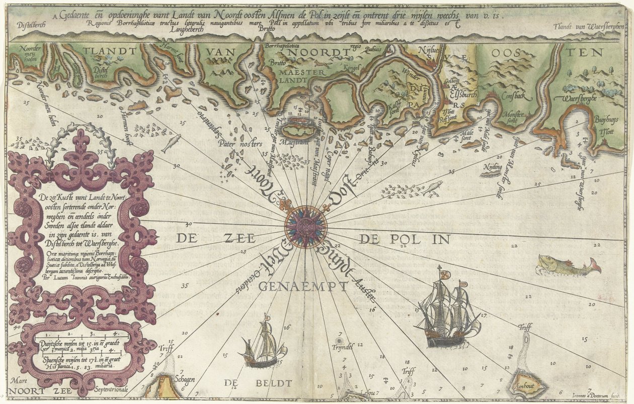 Map Part of the Coast of Norway and Sweden by Joannes van Doetecum