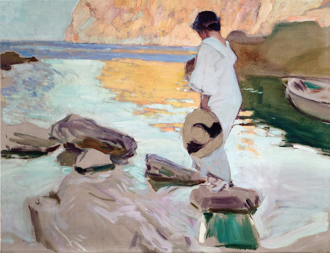 Elena at Cala de San Vicente by Joaquín Sorolla