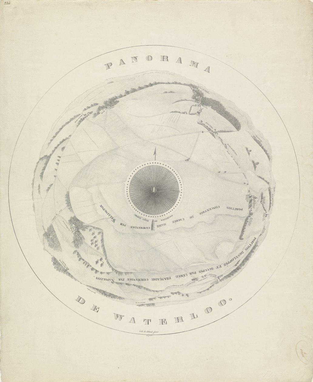 Panorama of the Battlefield of Waterloo, 1815 by Jobard frères