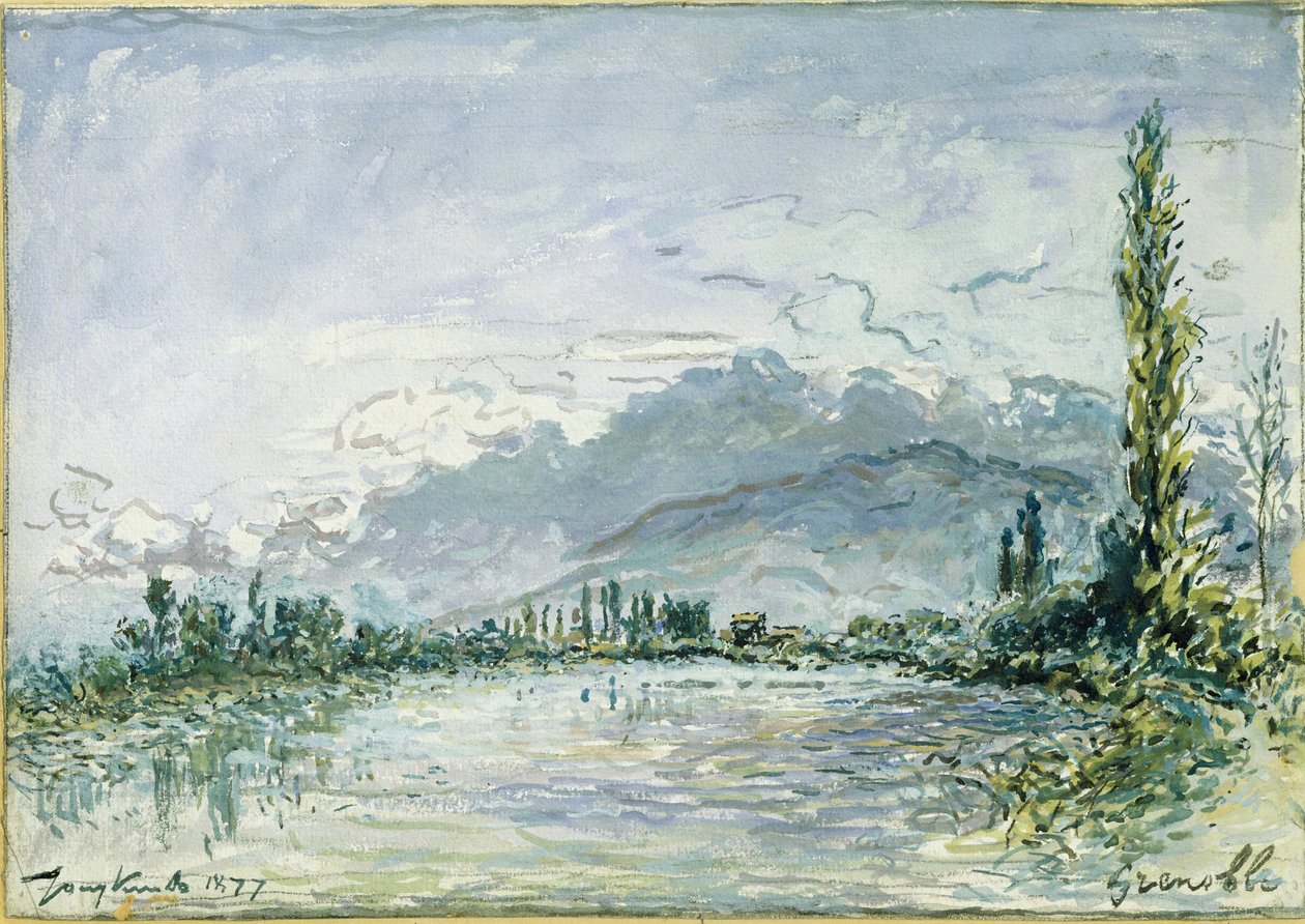 The River Isere at Grenoble by Johan Barthold Jongkind