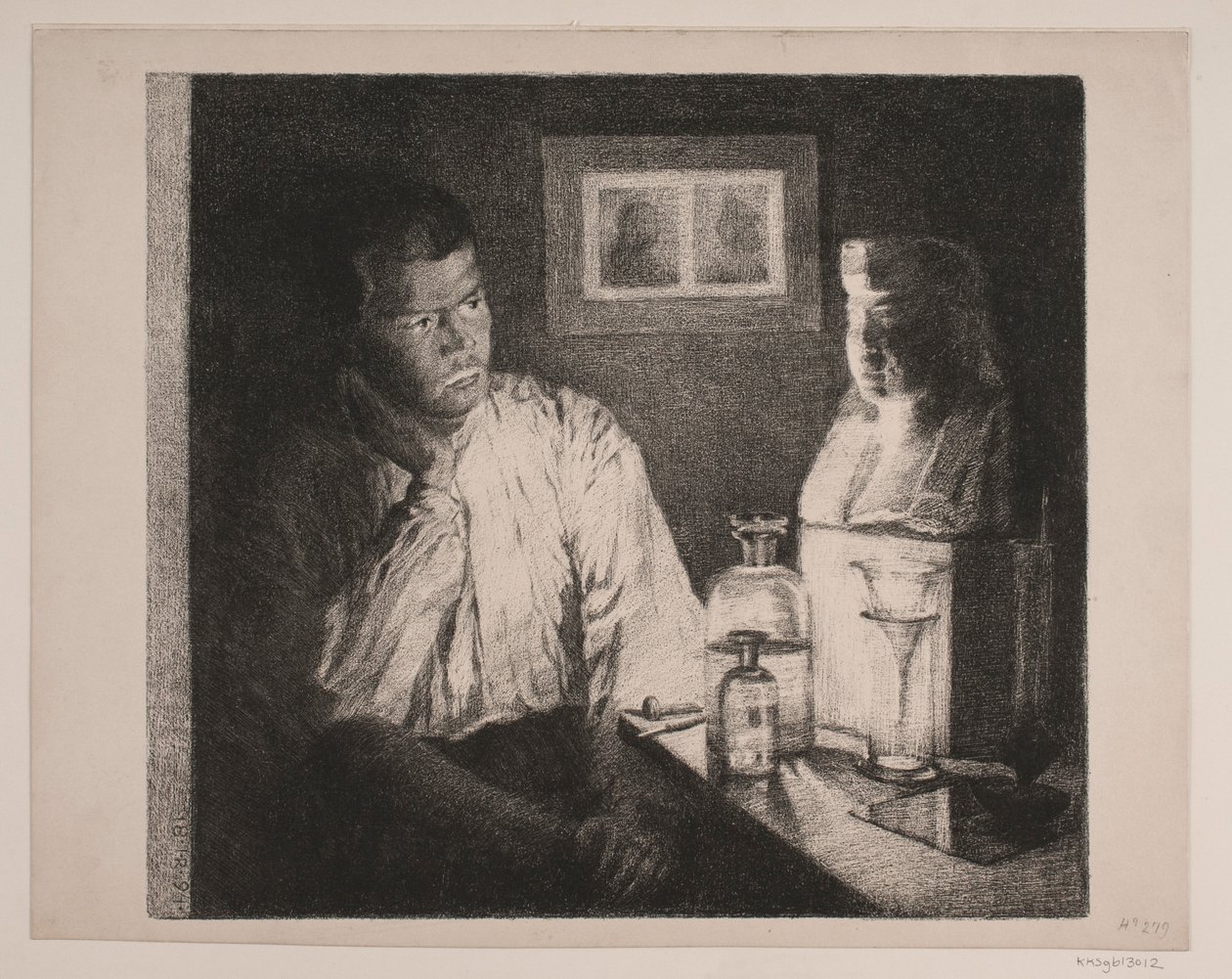 A Man Observing a Bust by Johan Rohde