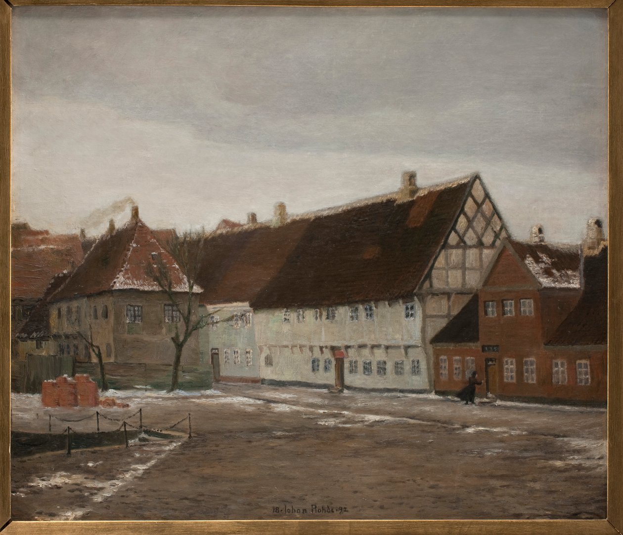 Winter Evening in Ribe by Johan Rohde