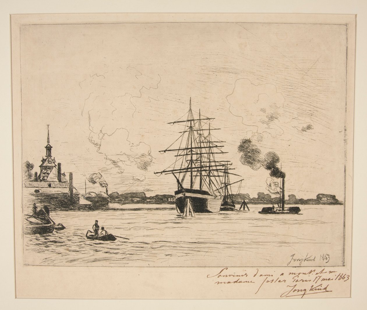 The Old Port of Rotterdam by Johan Barthold Jongkind