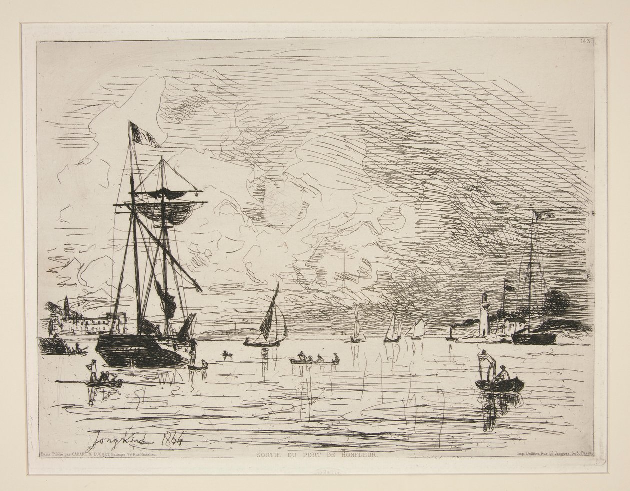 Exit from the Port of Honfleur by Johan Barthold Jongkind