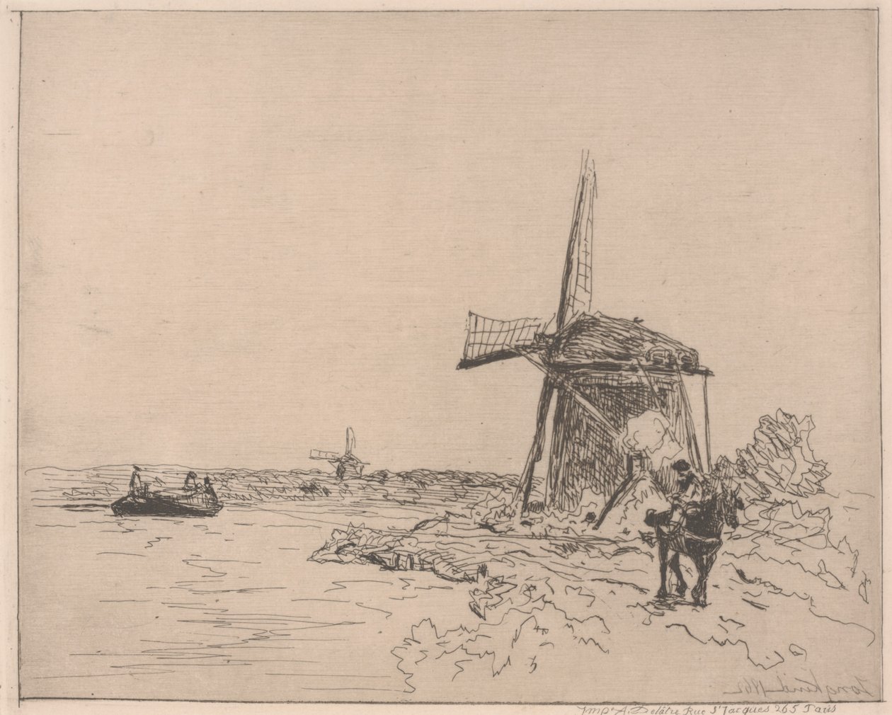 The Towpath by Johan Barthold Jongkind