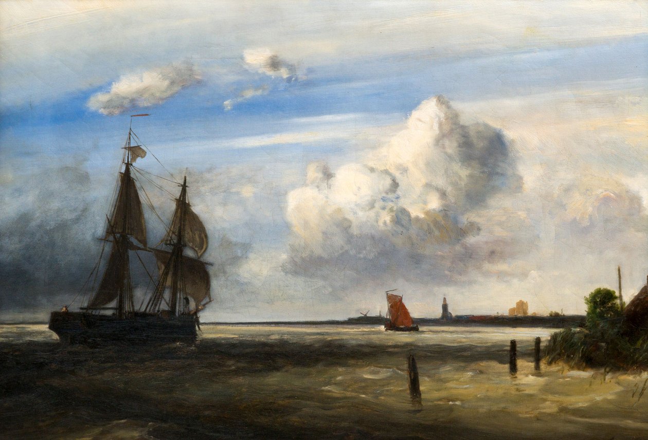 The Mouth of the Scheldt River by Johan-Barthold Jongkind