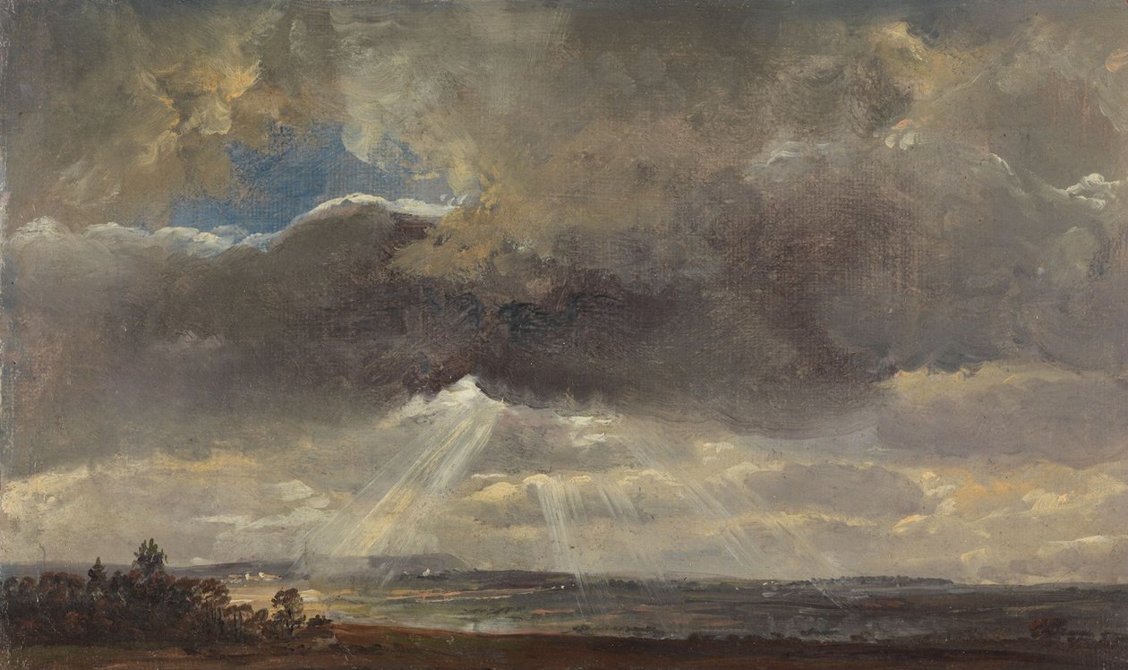 Clouds and Sunbeams over the Windberg near Dresden by Johan Christian Dahl
