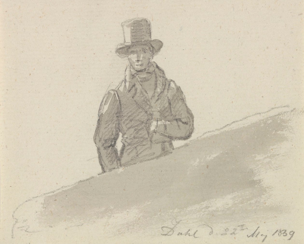 Man Figure with Hat by Johan Christian Dahl