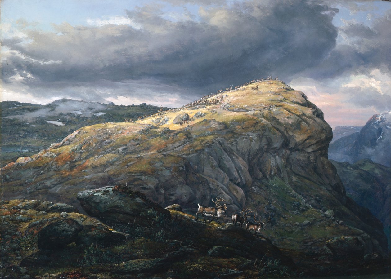 Stugunøset at Filefjell by Johan Christian Dahl