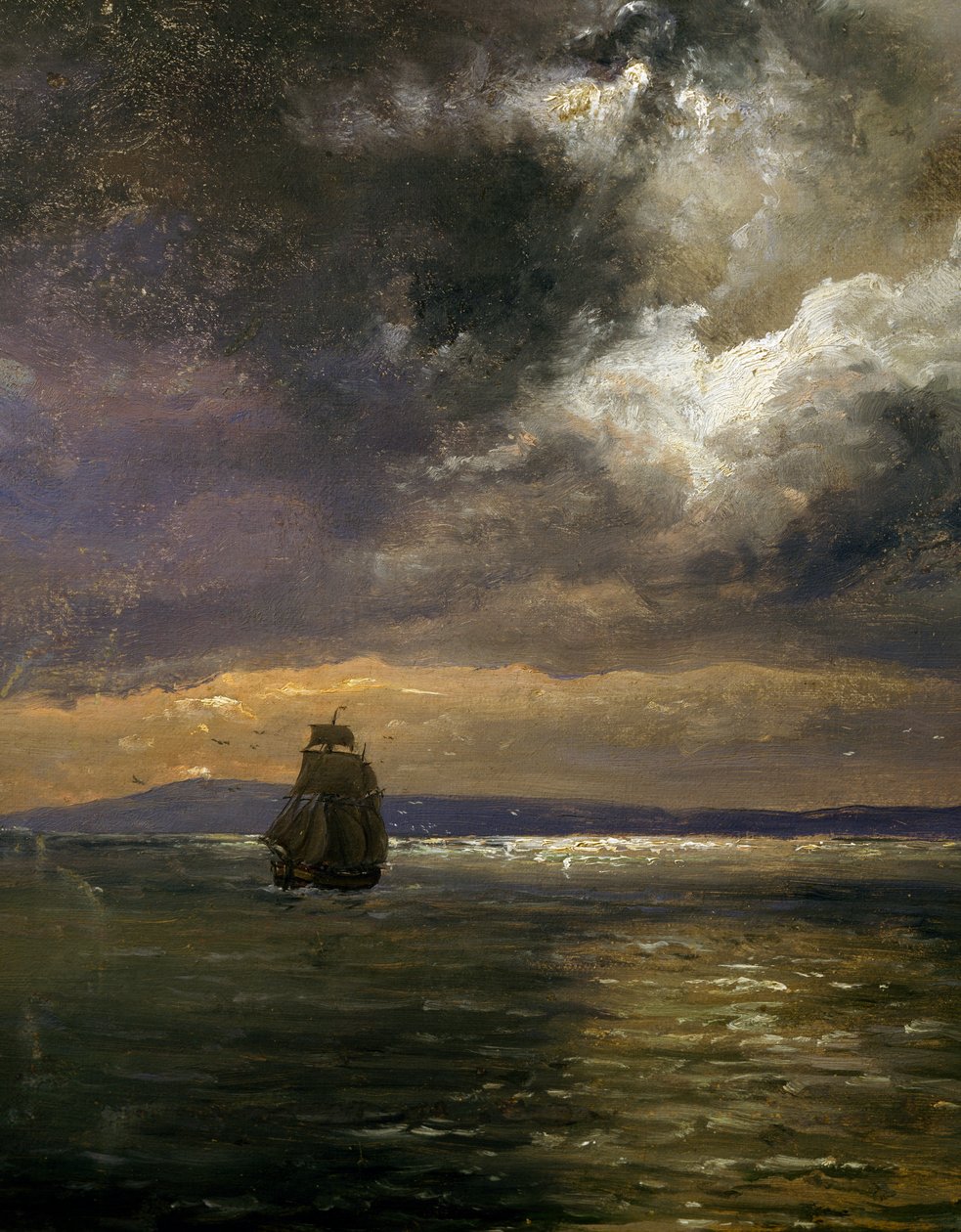 View of Christianiafiorden (detail) by Johan Christian Dahl