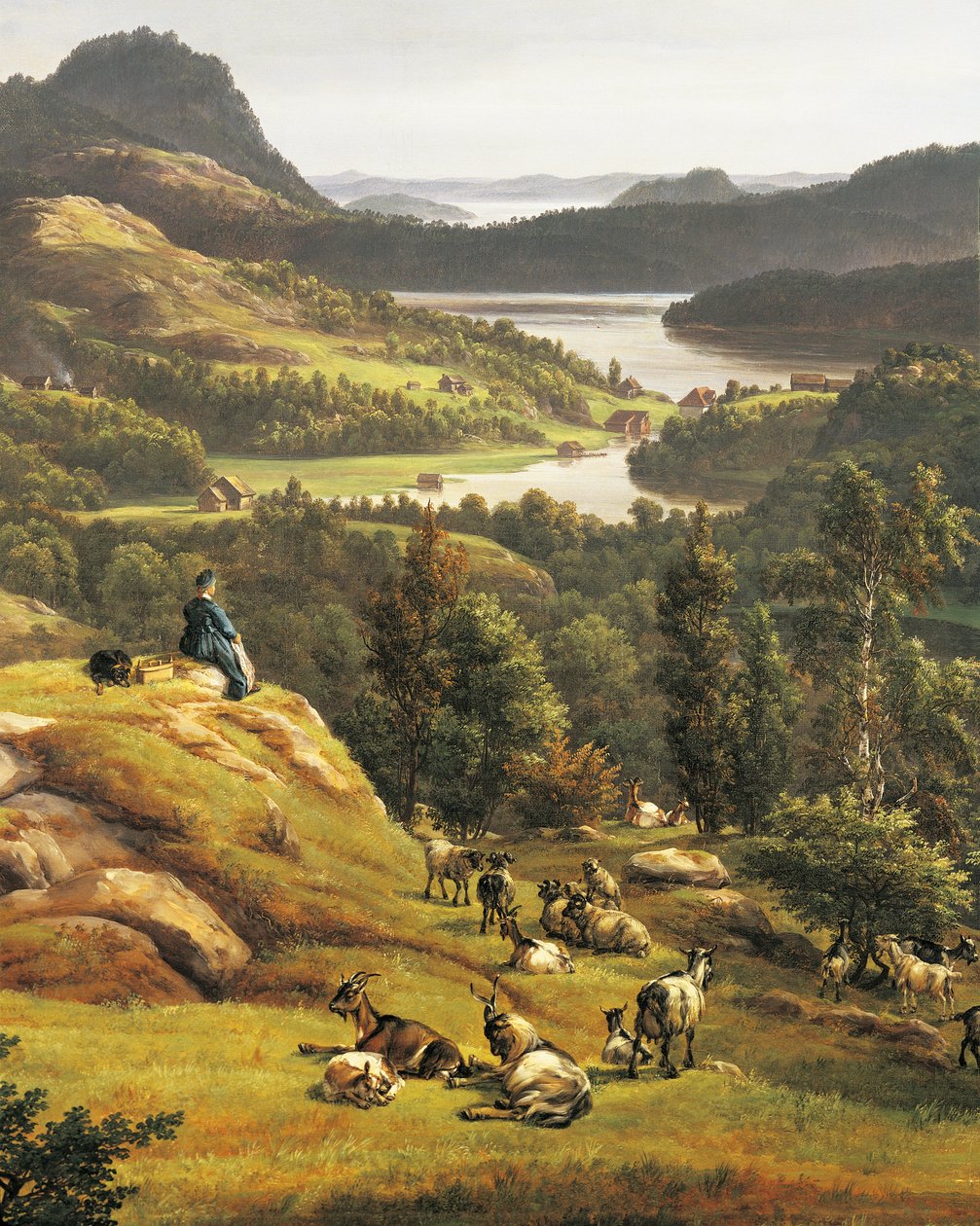 View of Lysenkloster near Bergen (detail) by Johan Christian Dahl