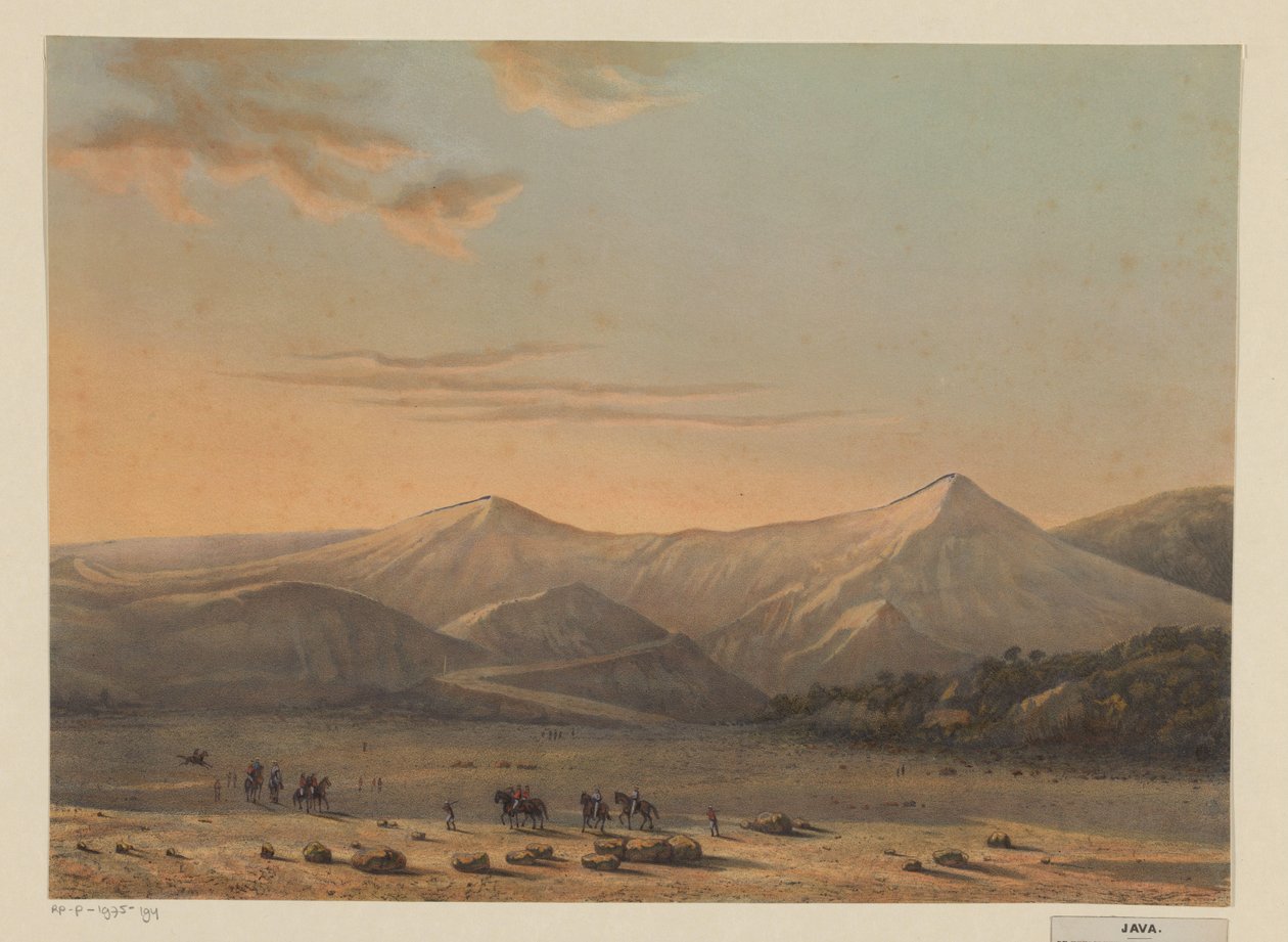 View of the Bromo Volcano by Johan Conrad Greive