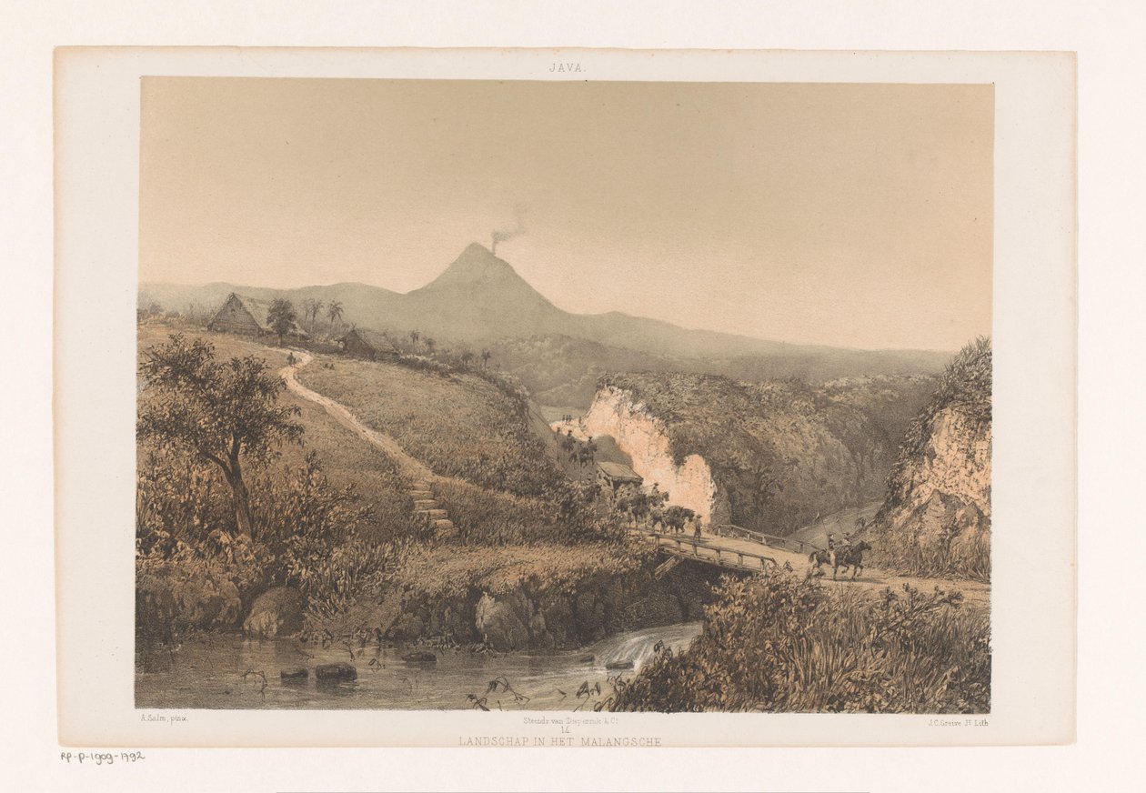 Landscape Near Malang by Johan Conrad Greive