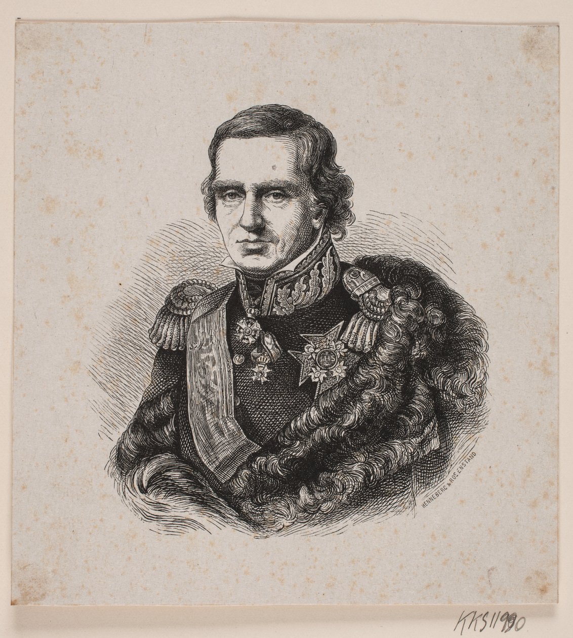 Unknown Soldier with Swedish Grand Cross Star by Johan Frederik Rosenstand