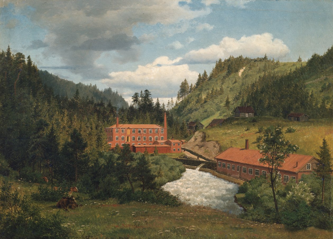 The Old Mill in Maridalen by Johan Fredrik Eckersberg