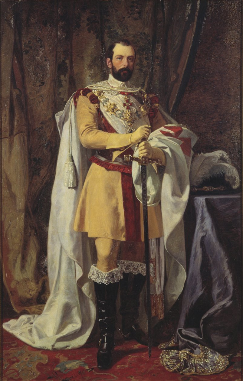 Portrait of the King Charles XV of Sweden (1826-1872) by Johan Fredrik Hockert