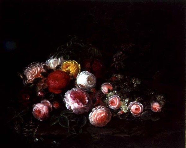 Roses in a Landscape by Johan Laurents Jensen