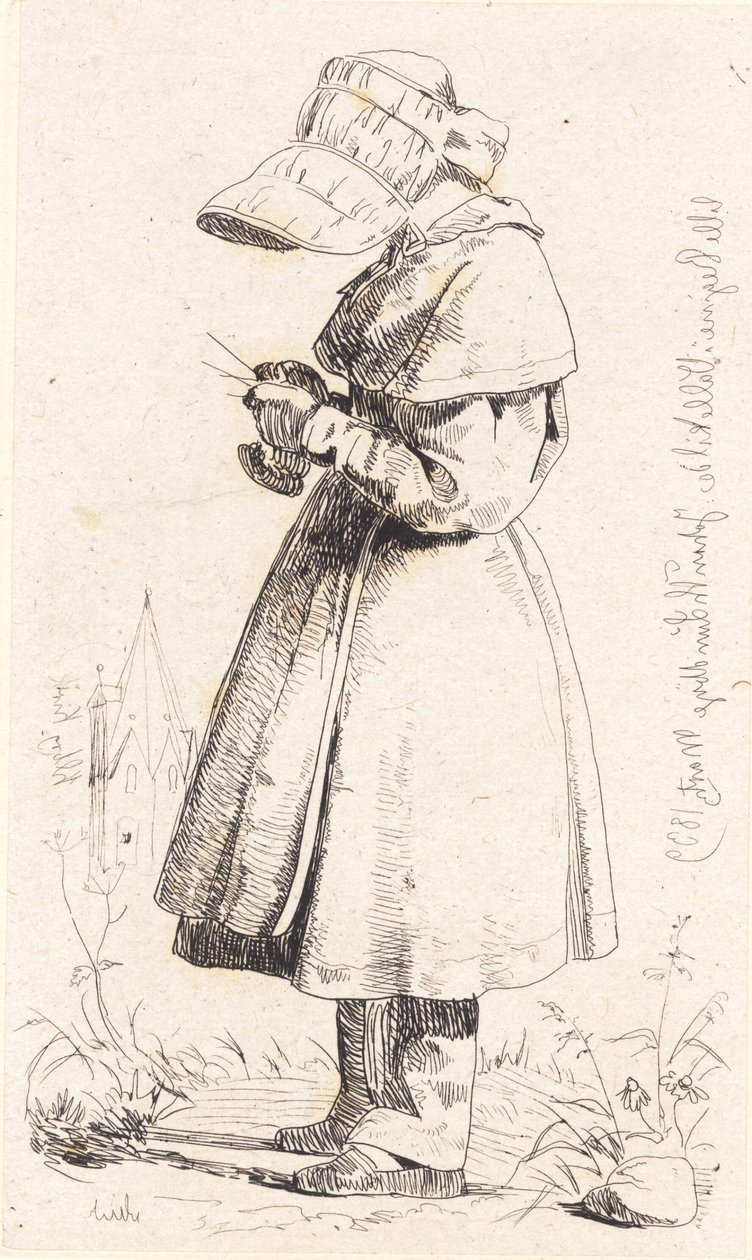 Little Regine in Vallekilde by Johan Lundbye
