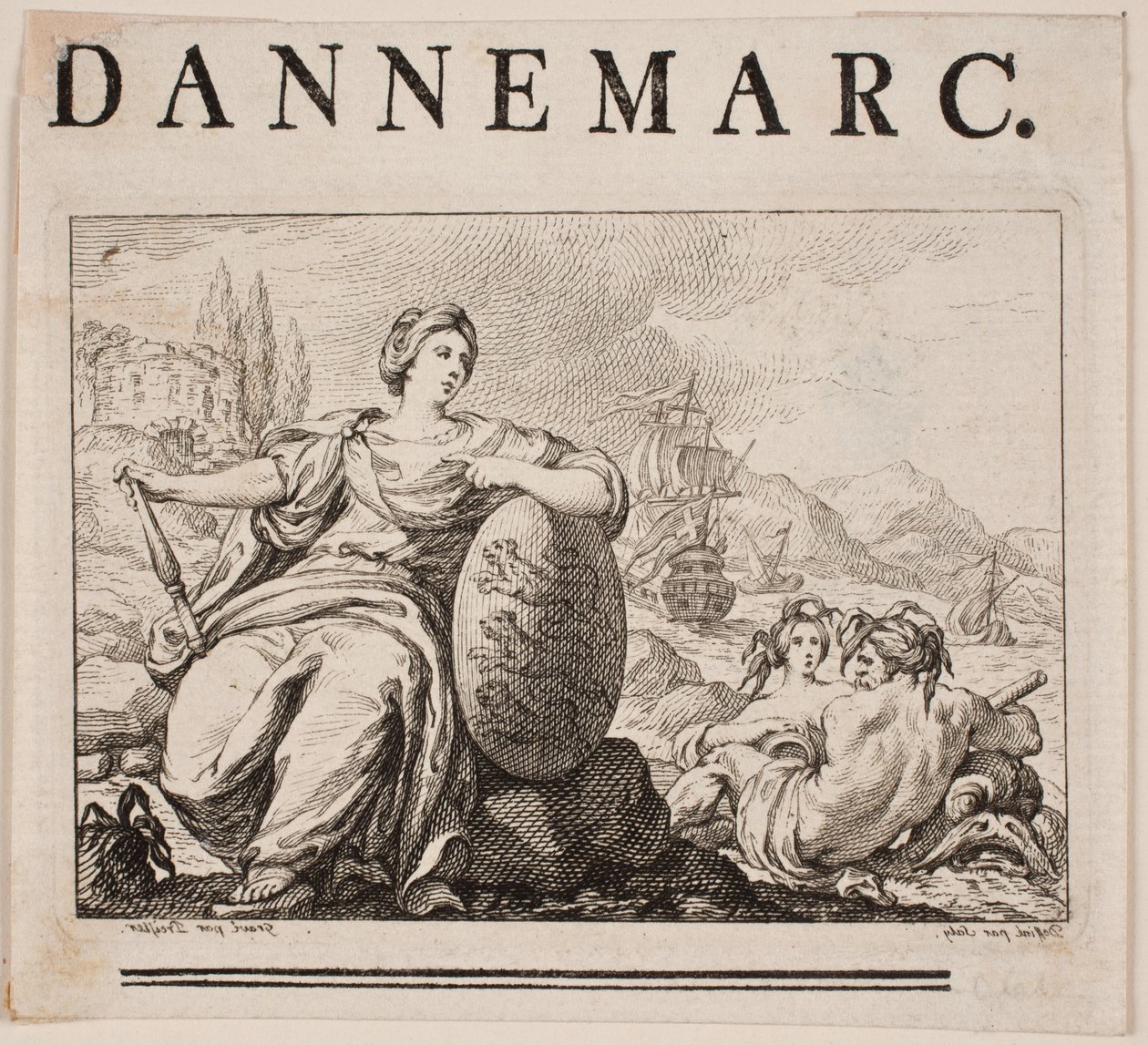 Vignette for P. H. Mallet: Histoire de Danemarc I, 1758 by Johan Martin Preisler