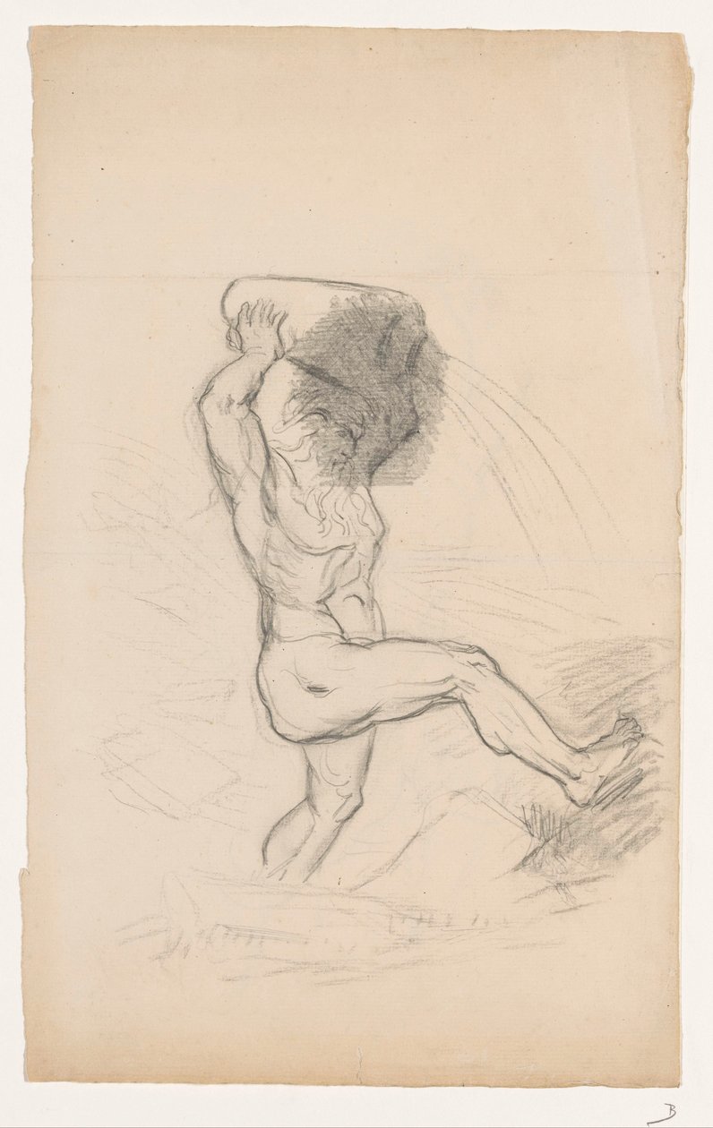 Bearded Man Pouring Out a Jug by Johan Michaël Schmidt Crans