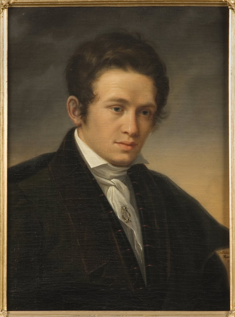 Portrait of the poet Karl August Nicander by Johan Olaf Sodermark