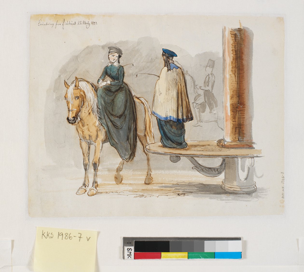 Memory from the Riding House. March 22, 1844. by Johan Thomas Lundbye