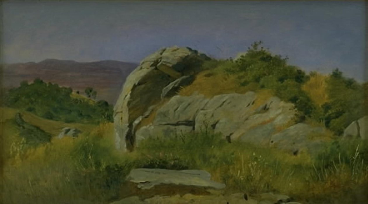 Landscape with Rocks in the Foreground. Civitella, Italy by Johan Thomas Lundbye