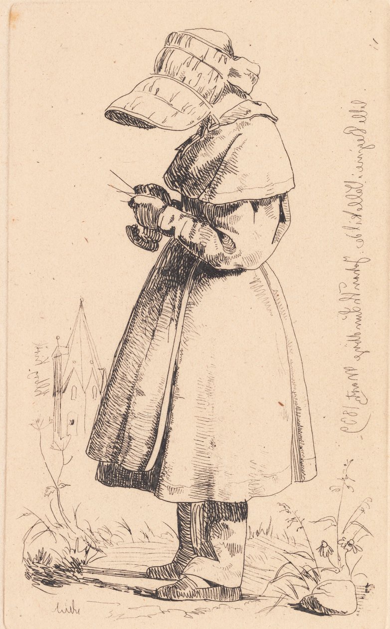 Little Regine in Vallekilde by Johan Thomas Lundbye