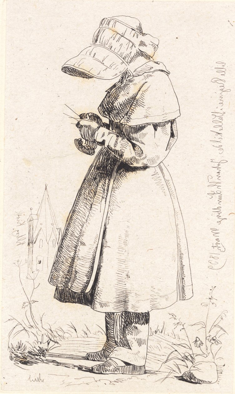 Little Regine in Vallekilde by Johan Thomas Lundbye