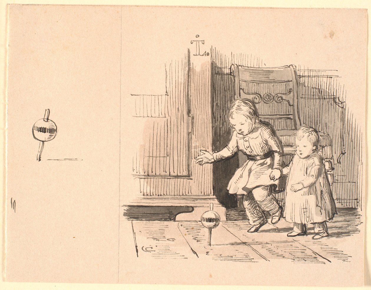 The Rumlepot. Small Study of the Rumlepot on the Left by Johan Thomas Lundbye