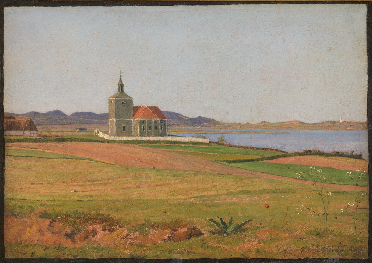 Vinderød Church near Frederiksværk by Johan Thomas Lundbye