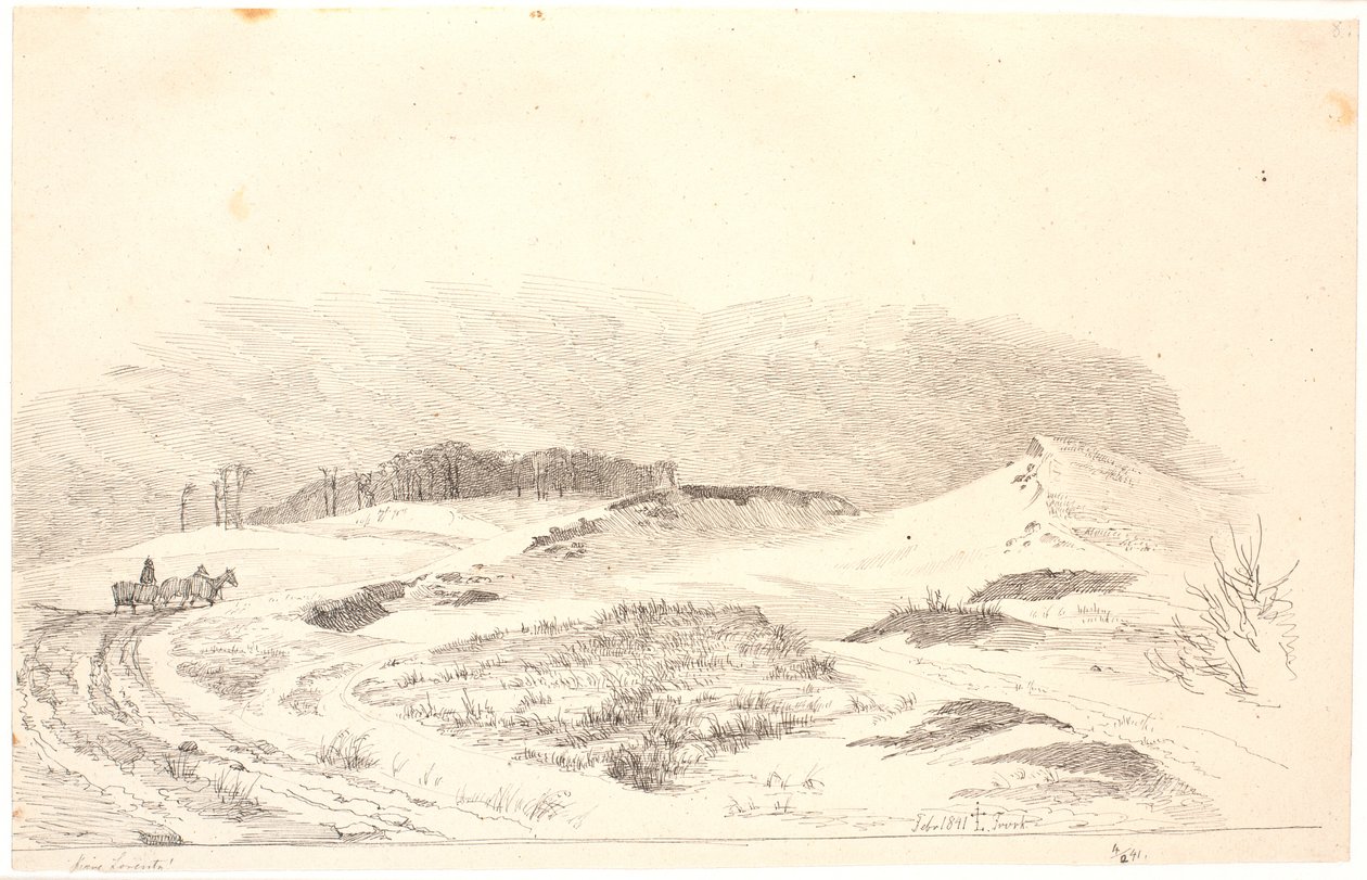 Winter Landscape in North Zealand Character by Johan Thomas Lundbye