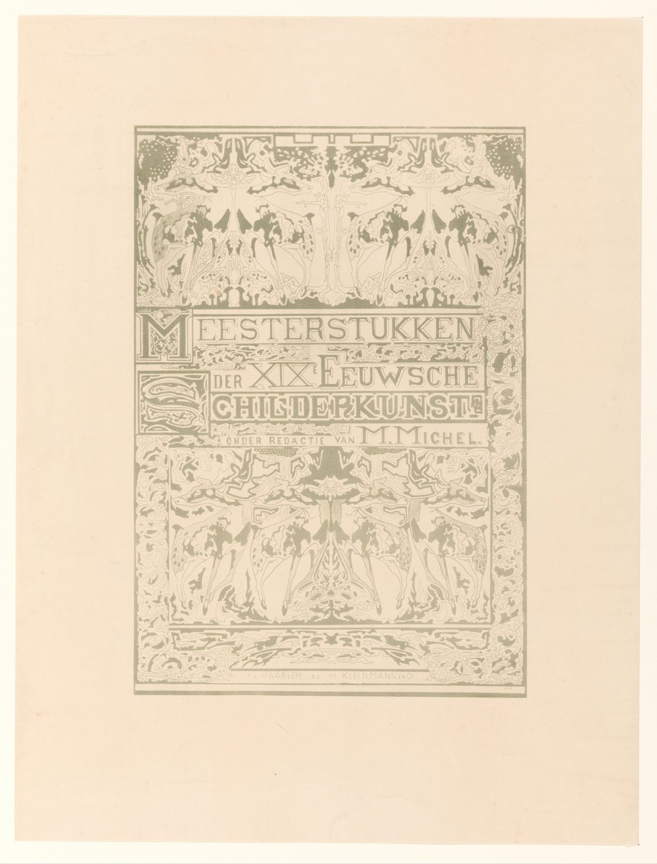 Title Page for: M. Michel, Masterpieces of 19th Century Painting by Johan Thorn Prikker