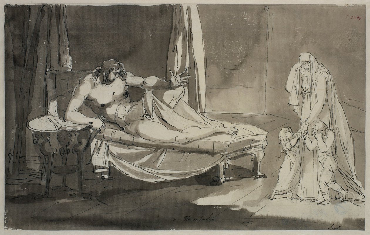Have a Tender Sight. Leaf 8 in the Melancholy Suite by Johan Tobias Sergel