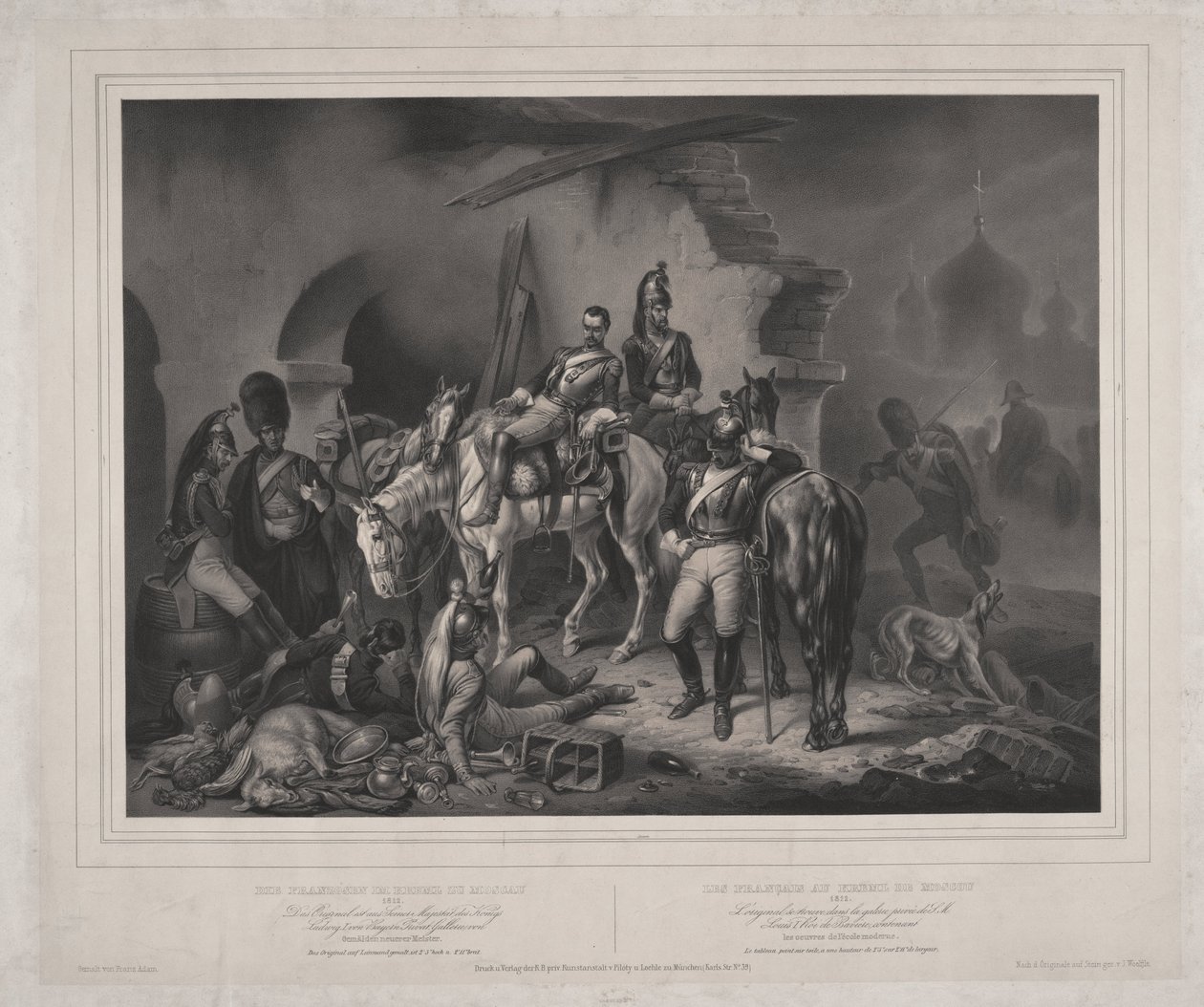 The French Army in the Moscow Kremlin by Johan Woelfle