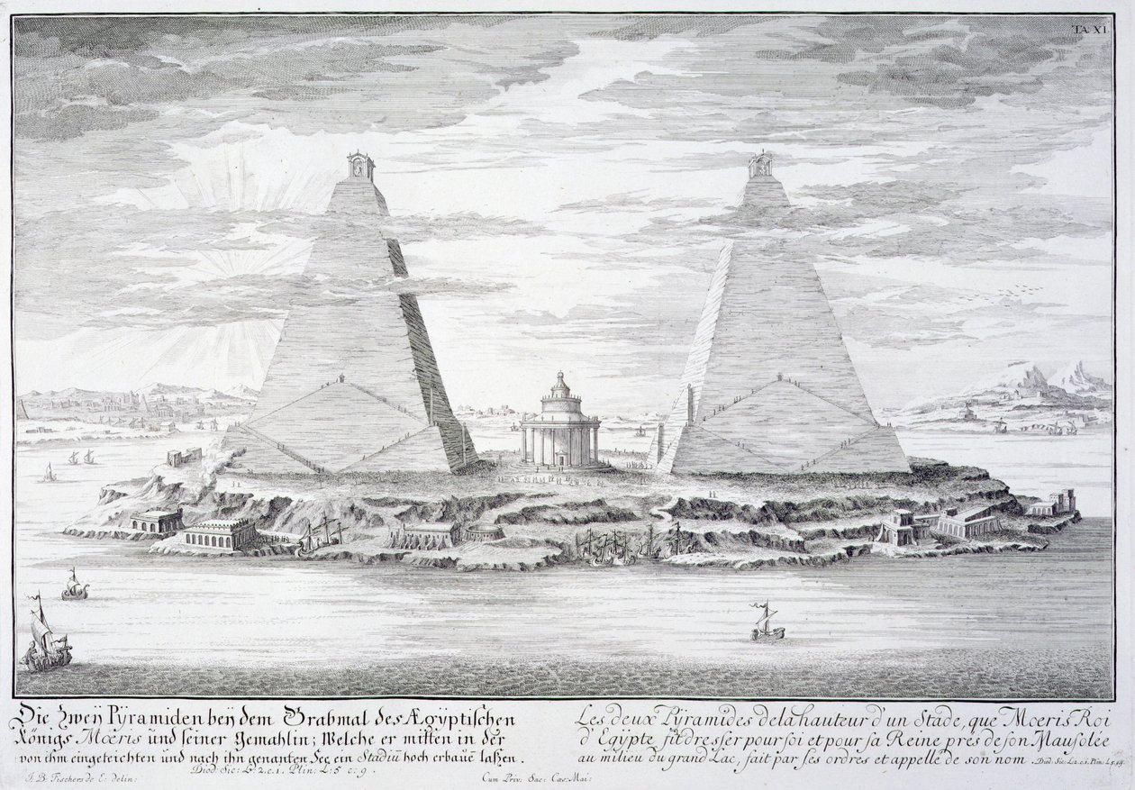 The Two Pyramids of Moeris, King of Egypt and his Wife, plate 11 from 