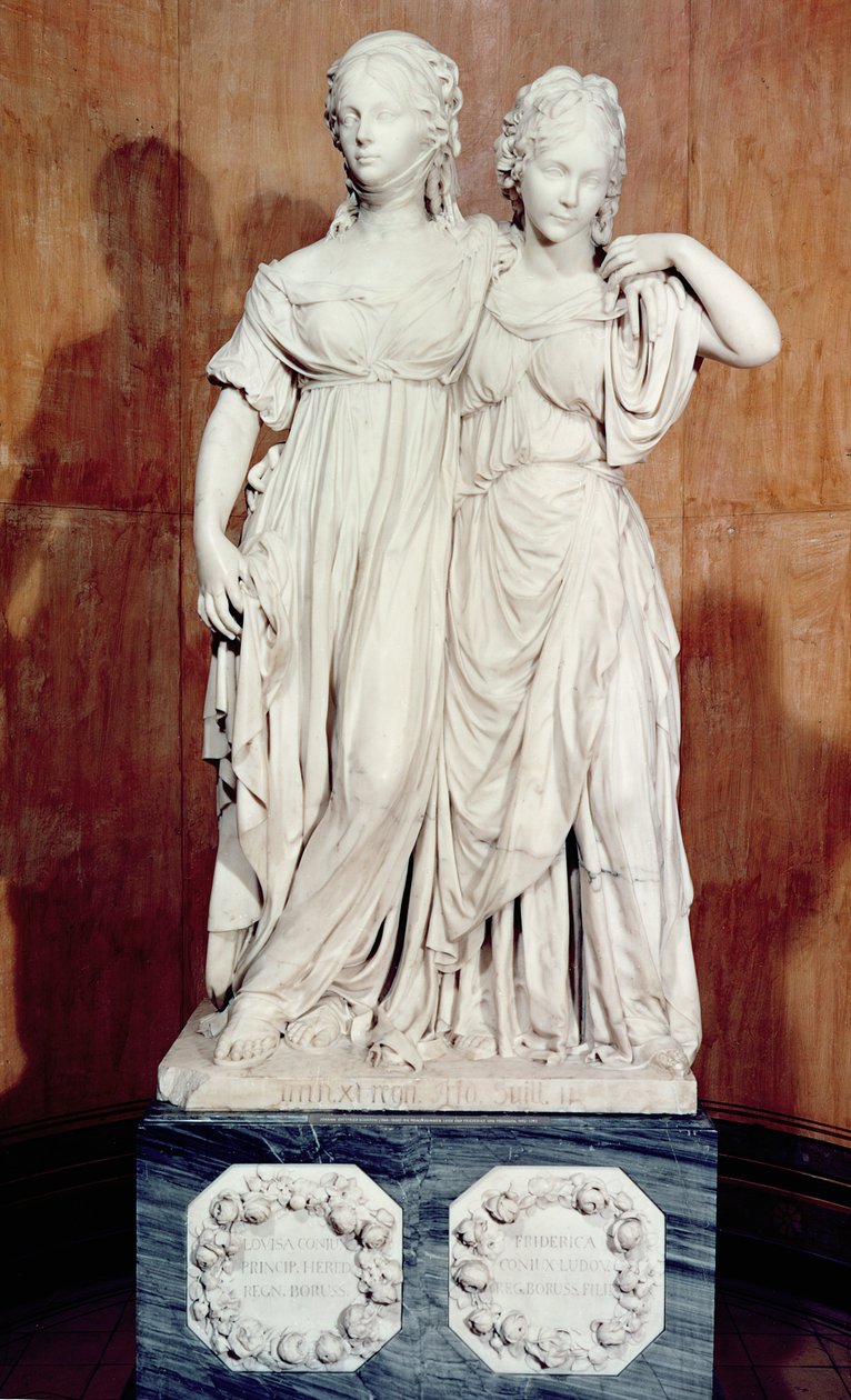 Double statue of the Princesses Louise and Frederica of Prussia by Johann Gottfried Schadow