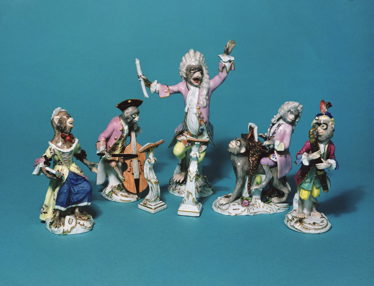 Meissen Monkey Band, c.1750 by Johann Joachim Kaendler