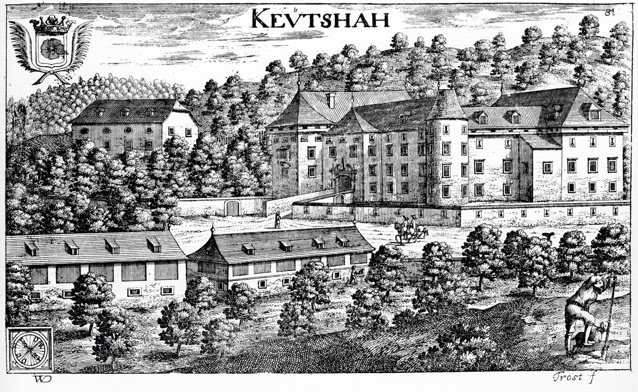 Castle of Keutschach in the Carinthian by Johann Weikhard von Valvasor