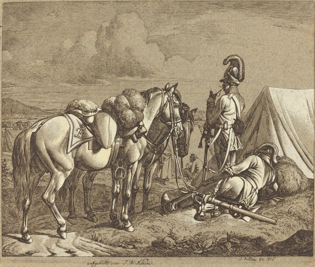 Austrian Dragoons by Johann Adam Klein