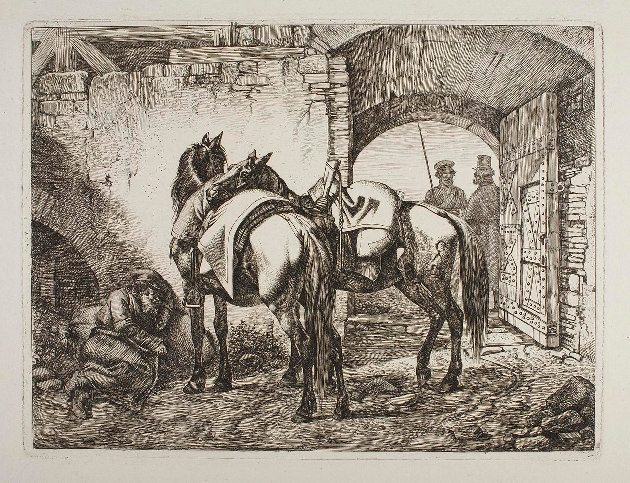 Cossack Horses by Johann Adam Klein