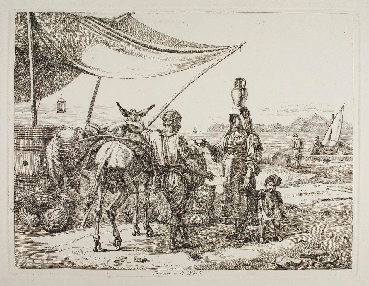Fruit Dealer from Naples by Johann Adam Klein