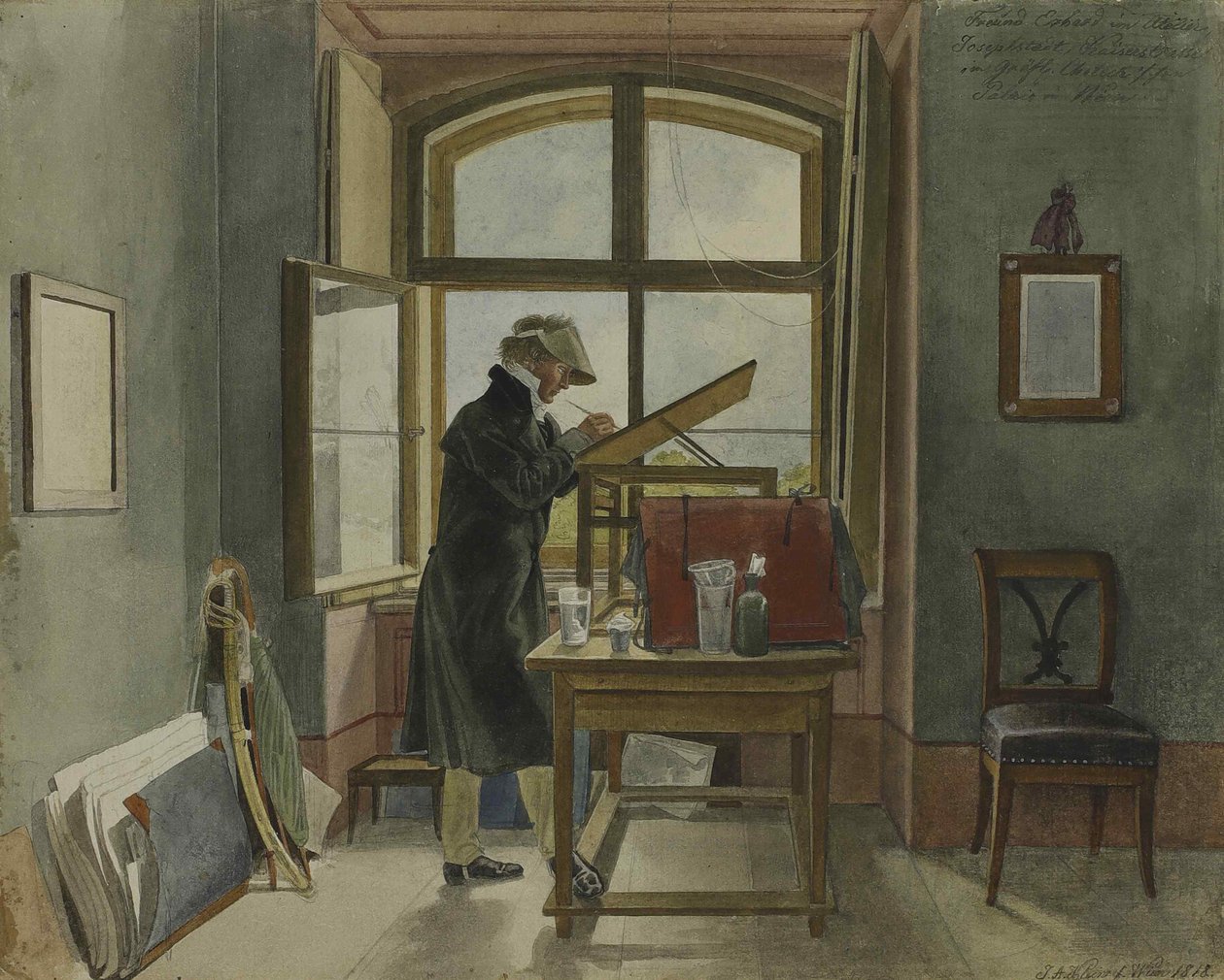 Johann Christoph Erhard in His Studio, 1818 by Johann Adam Klein