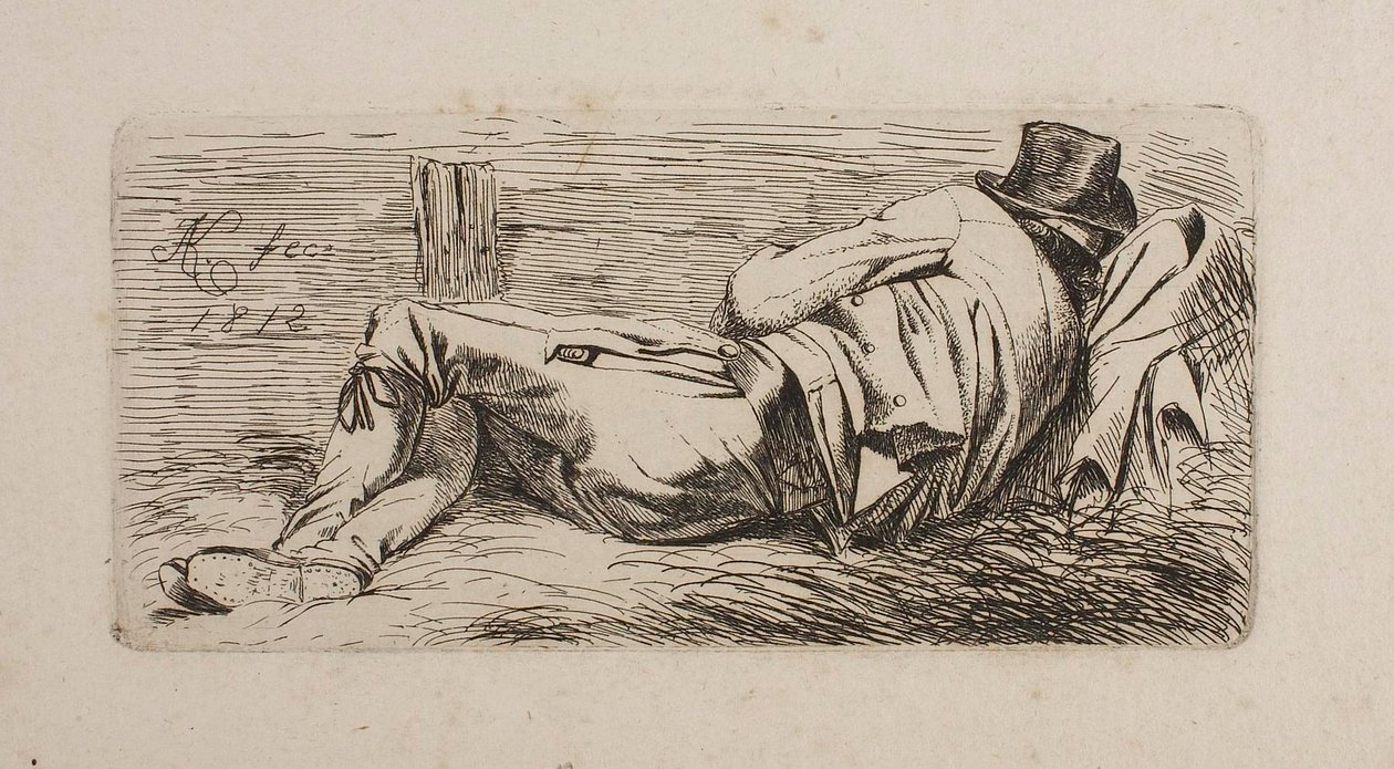 Man Sleeping on Litter by Johann Adam Klein