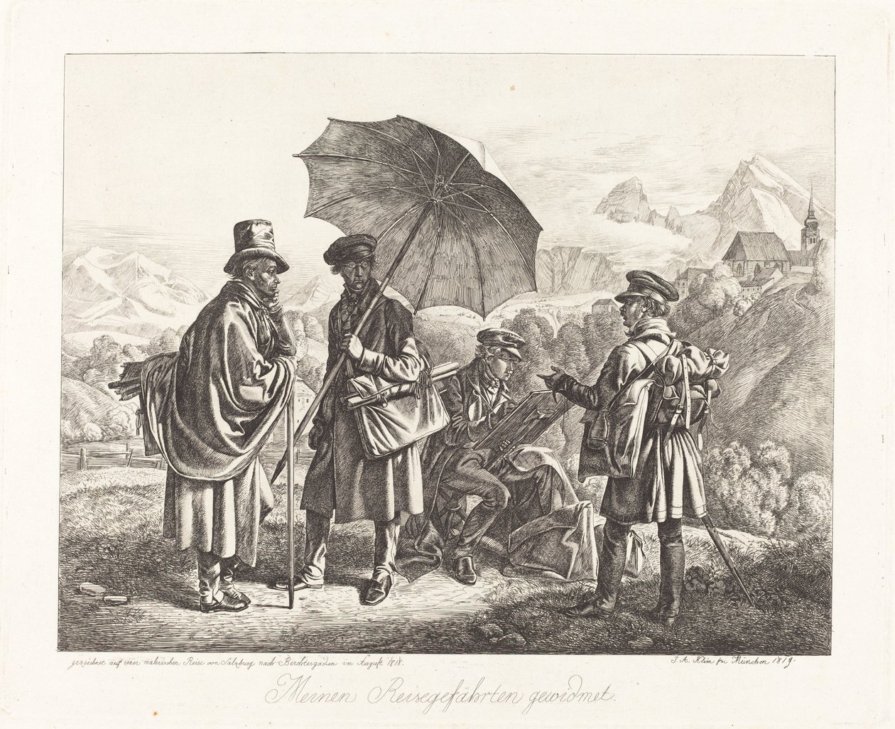 Painters on Their Travels by Johann Adam Klein