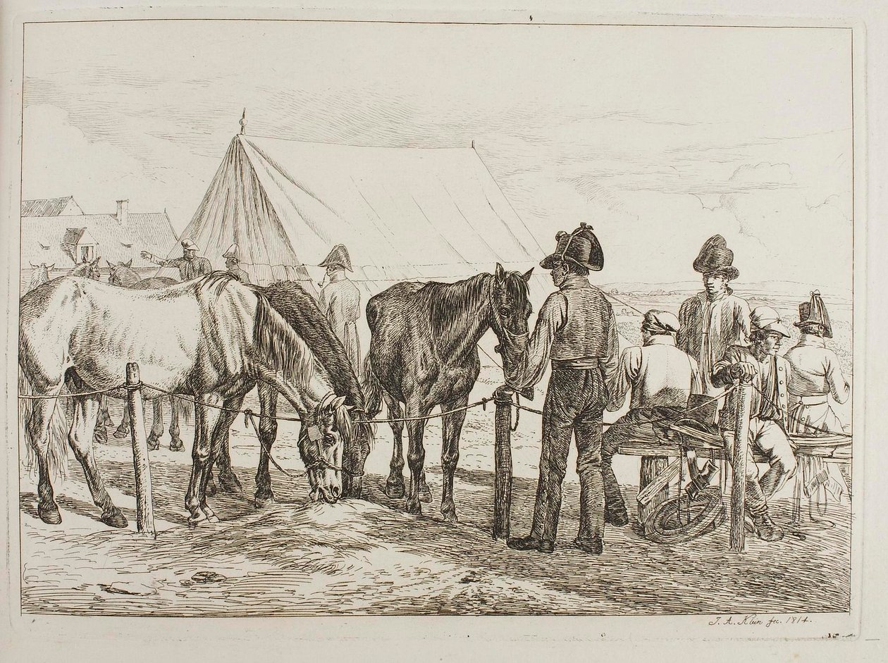 Soldiers in a Military Camp by Johann Adam Klein