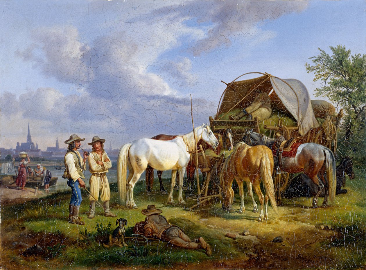 Hungarian Carters by Johann Adam Klein