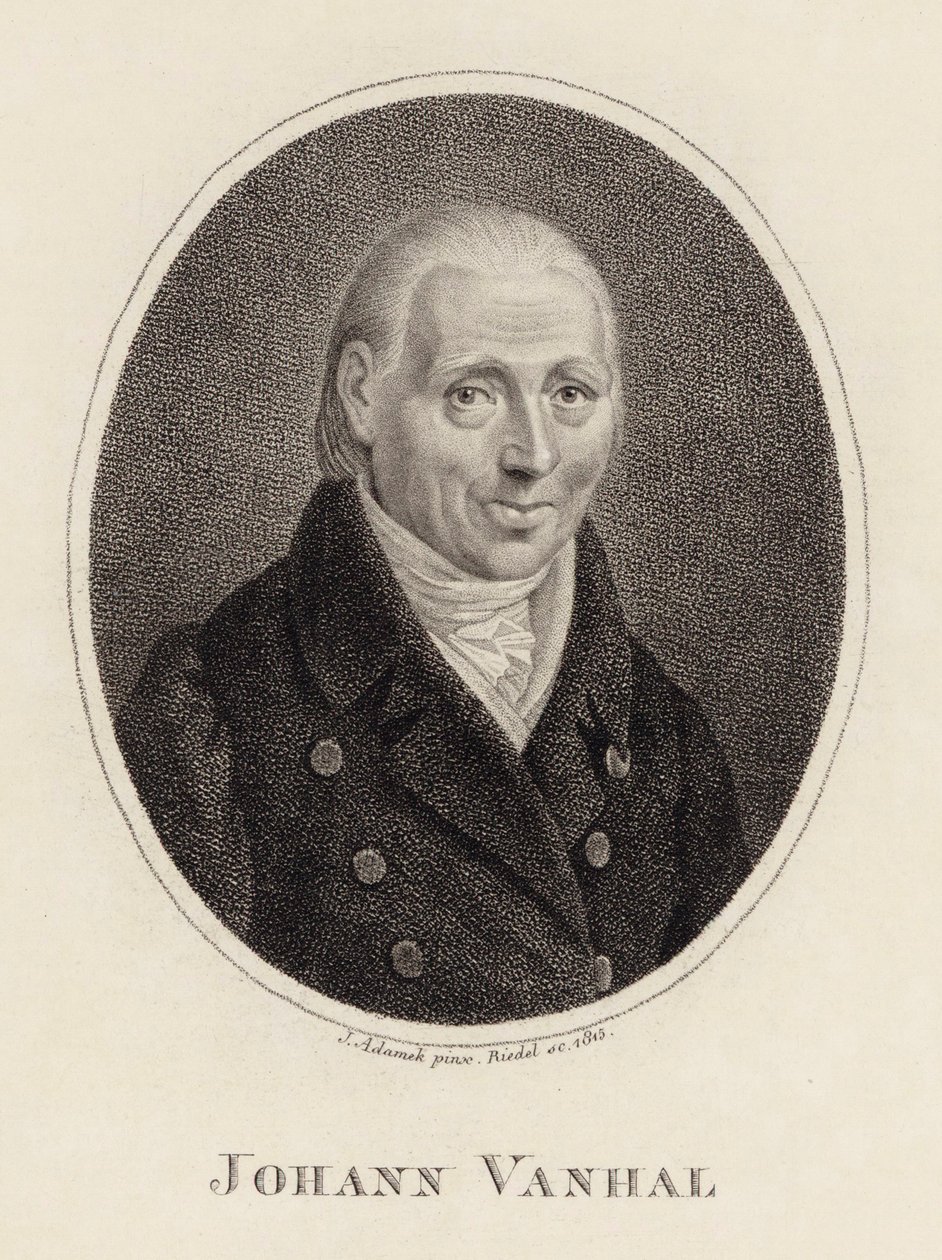 Portrait of the Composer Johann Baptist Wanhal by Johann Adamek