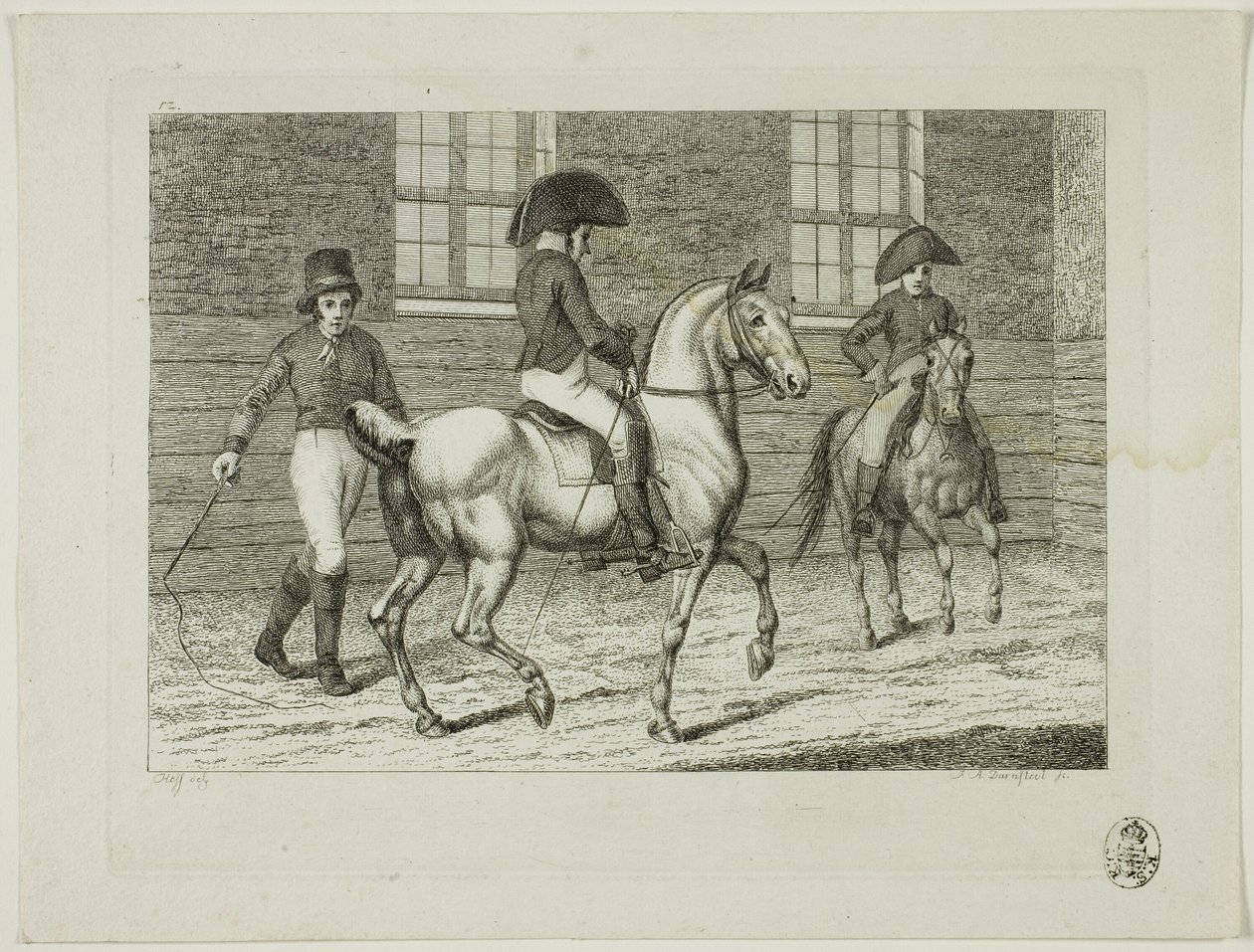 Riding School and Horses by Johann Adolph Darnstedt